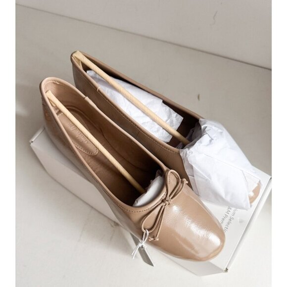 H & M Premium Selection Nude Beige Ballet Leather Flats 11 - Picture 2 of 7